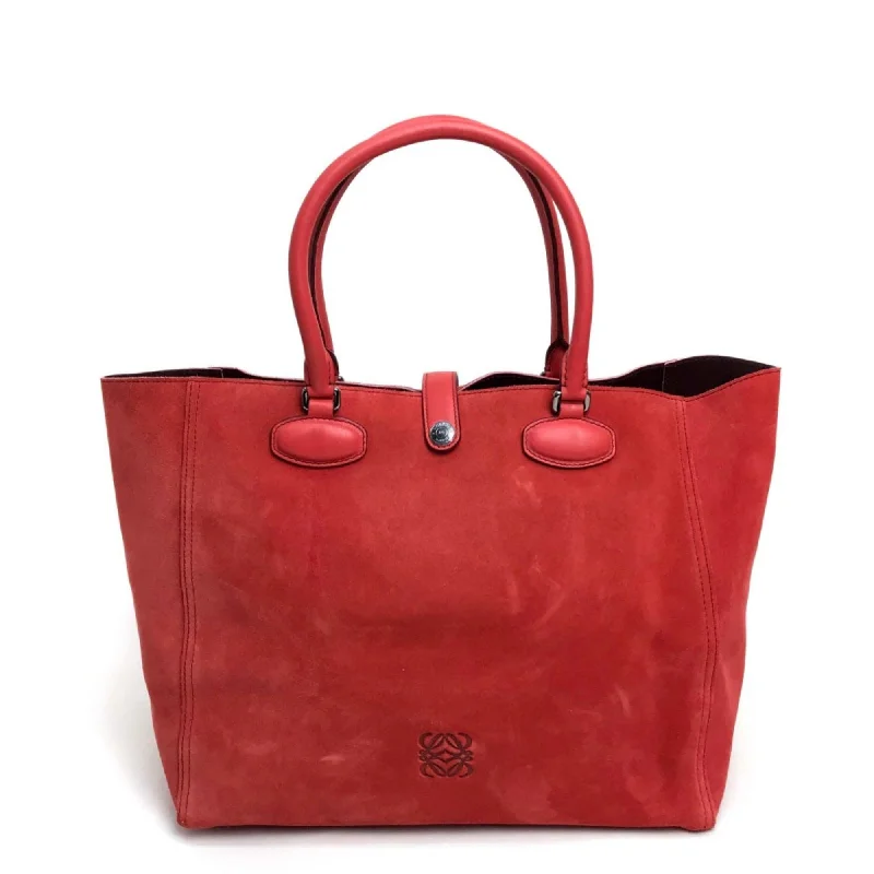 Handle bags with sleek silhouettes for fashion -Loewe  Leather Tote Bag (Pre-Owned)