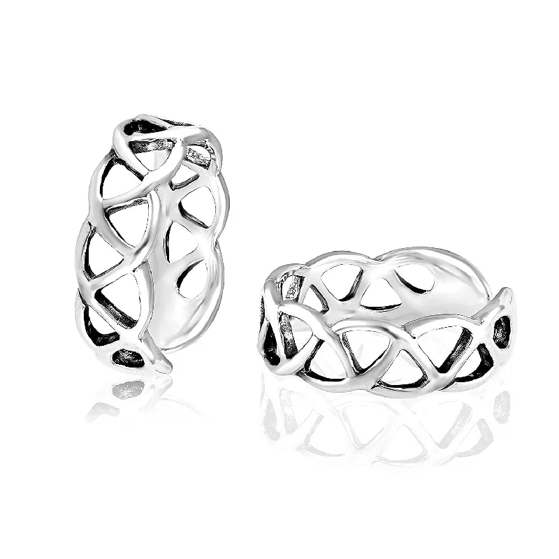 Rings with sunstone gems for fiery sparkle -925 Sterling Silver Stylish Cutwork Toe Ring For Women