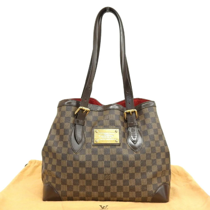 Handle bags with laptop sleeves for work -Louis Vuitton Damier Damier Canvas Ebene Tote Bag (Pre-Owned)