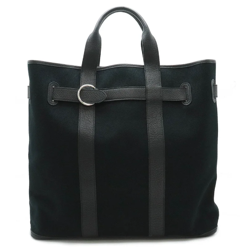 Handle bags with lightweight nylon for ease -Hermes  Canvas Leather Tote Bag (Pre-Owned)