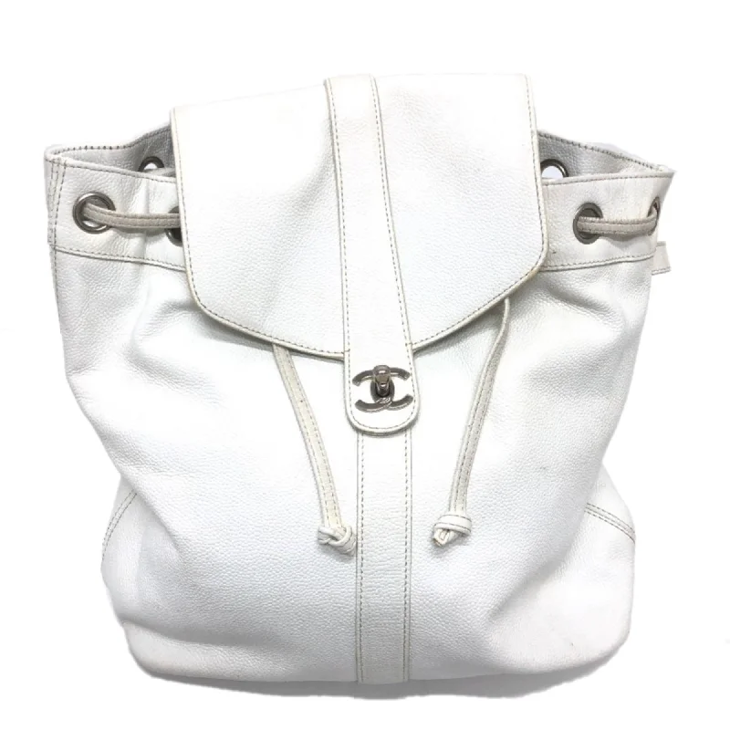 Handle bags with padded interiors for laptops -Chanel  Leather Backpack (Pre-Owned)