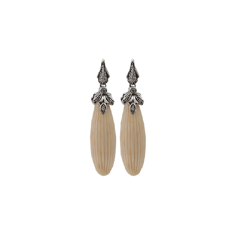 Drop Earrings for Prom Night -Ridged Drop Earrings