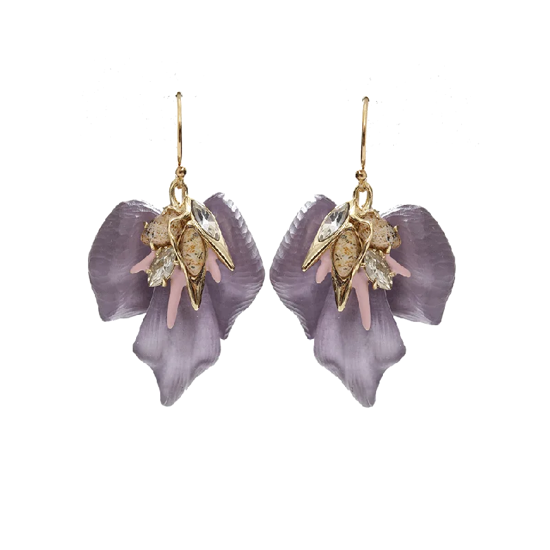 Contemporary Drop Earrings for Fashion -Floral Wire Earrings