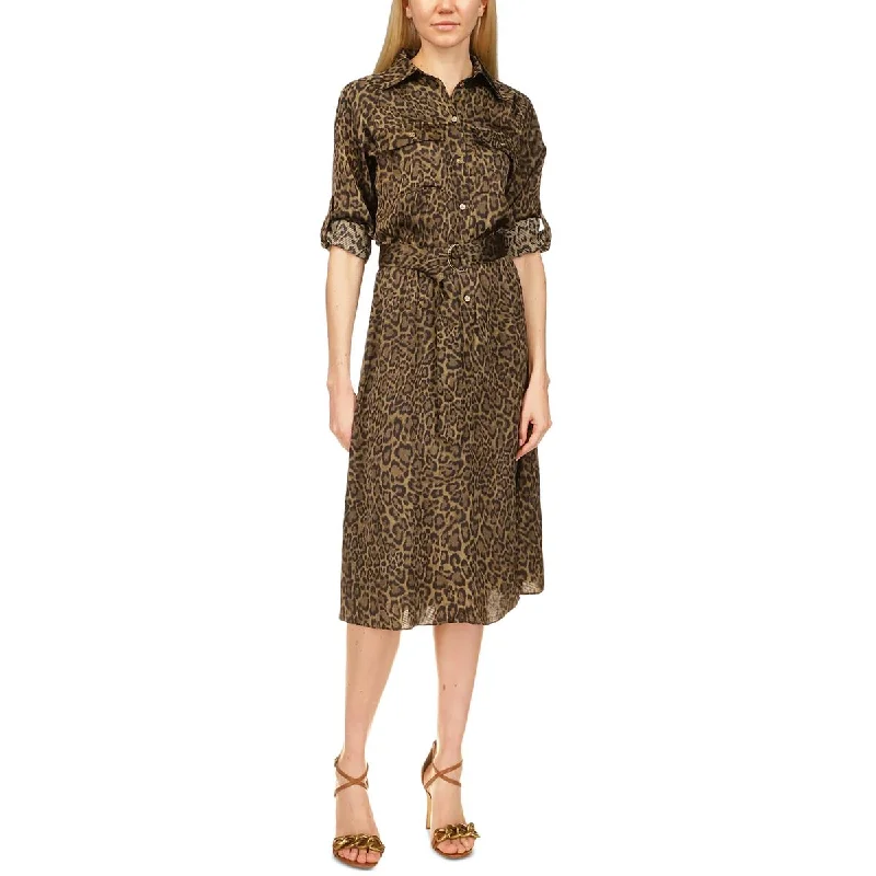 Mother's Day Dresses for Gift -MICHAEL Michael Kors Womens Collar Midi Shirtdress