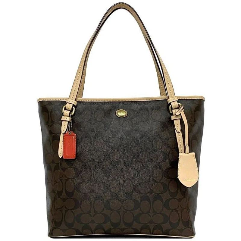 Handle bags with monogram designs for personalization -Coach  Pvc Leather Tote Bag (Pre-Owned)