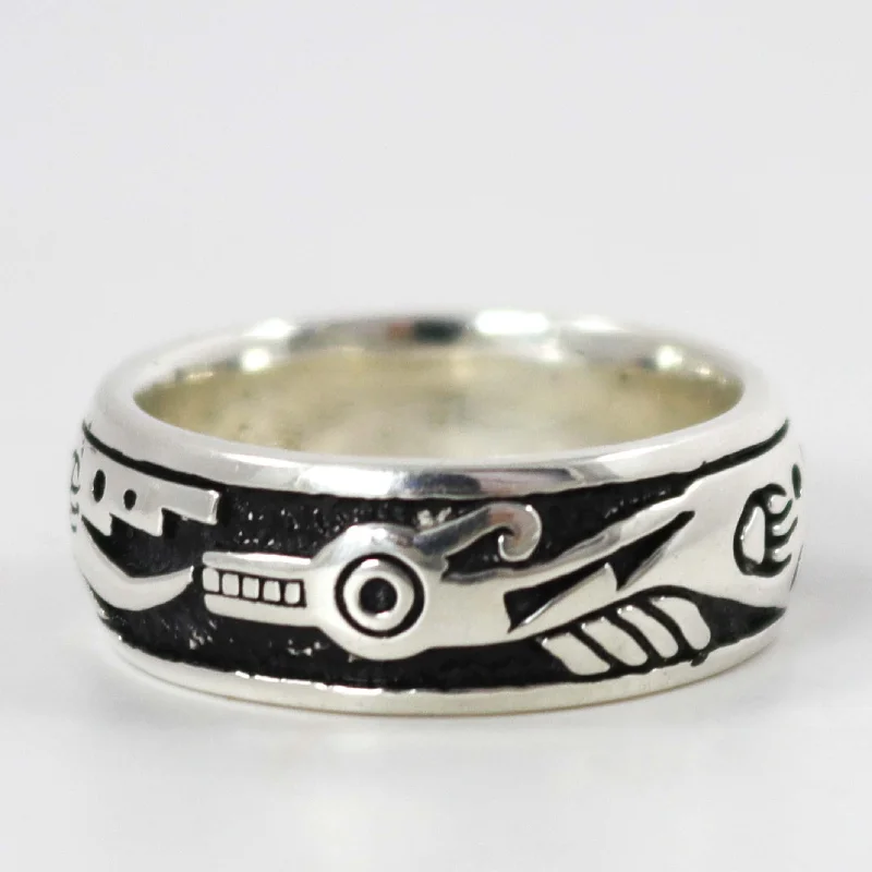 Rings with gothic-inspired skull motif details -Avanyu Ring