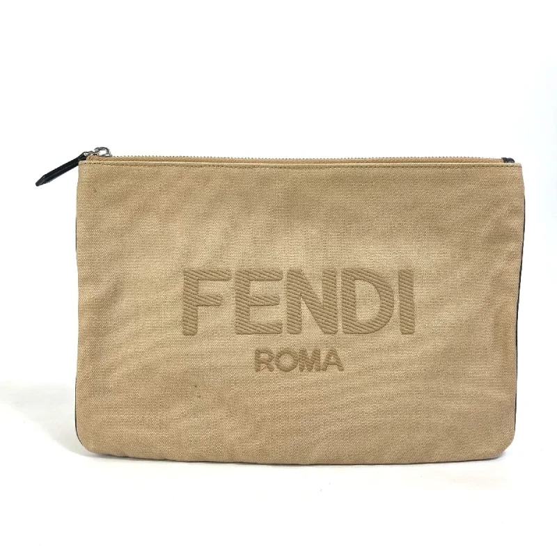 Handle bags with soft linings for protection -Fendi  Cloth Clutch Bag (Pre-Owned)