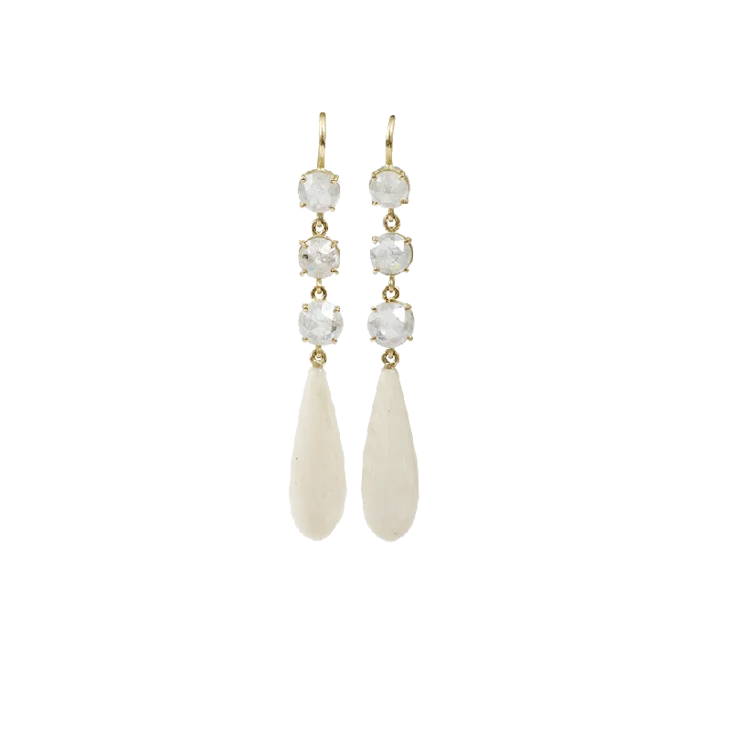 Rhinestone Drop Earrings for Sparkle -Small Mammoth Drop Earrings