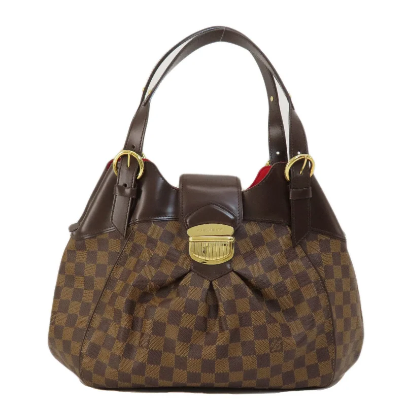 Handle bags with sleek hardware for sophistication -Louis Vuitton Damier Damier Canvas Ebene Damier Canvas Tote Bag (Pre-Owned)