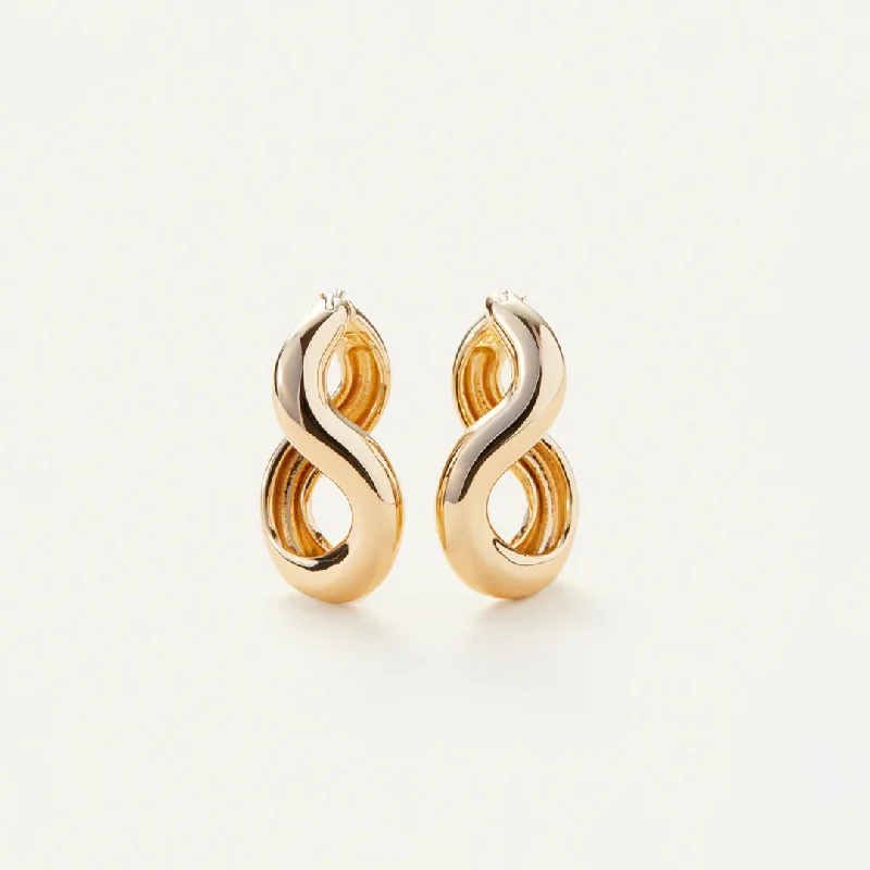 Drop Earrings for Beach Outfit -Gala Hoops (Gold)