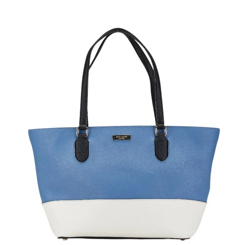 Handle bags with padded straps for comfort -Kate Spade blue  Leather Handbag Tote Bag (Pre-Owned)