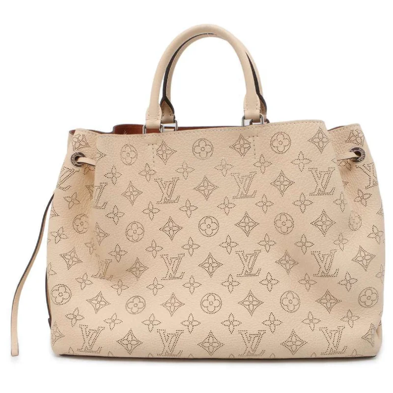 Handle bags with soft leather for luxury -Louis Vuitton  Monogram Mahina Leather Shoulder Bag Tote Bag (Pre-Owned)