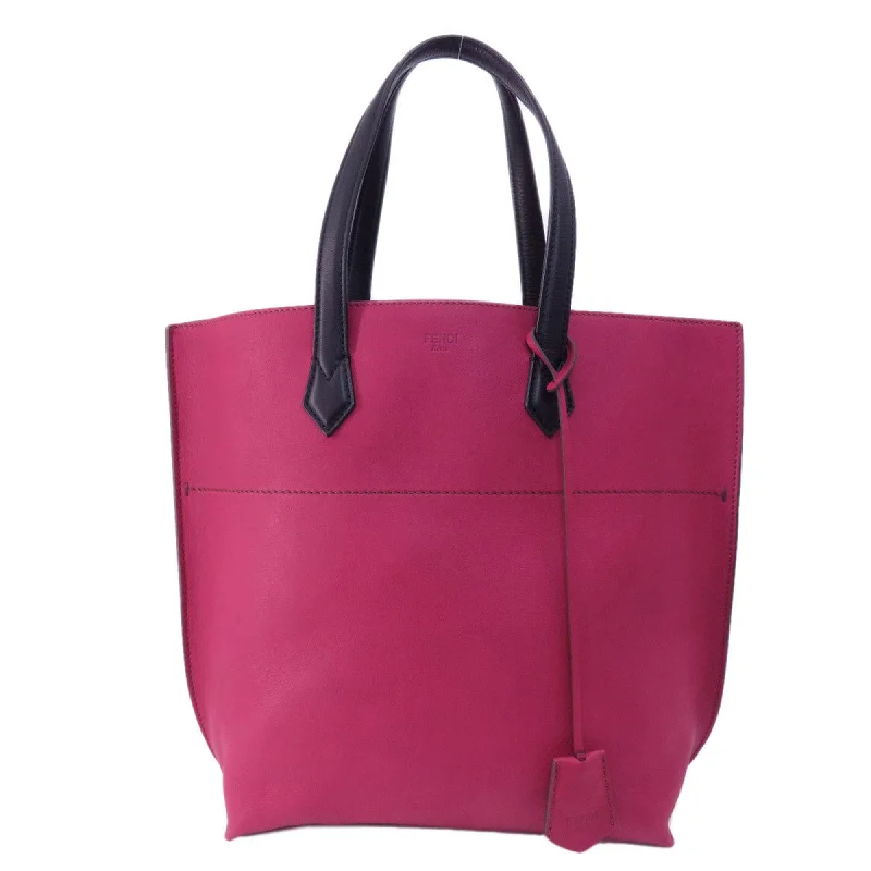 Handle bags with perforated details for style -Fendi  Color Rose  Leather Tote Bag (Pre-Owned)