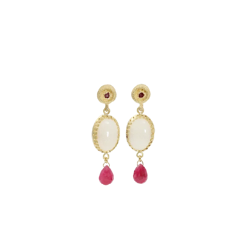 Large Drop Earrings for Statement -Pure 24 Tourmaline Earrings