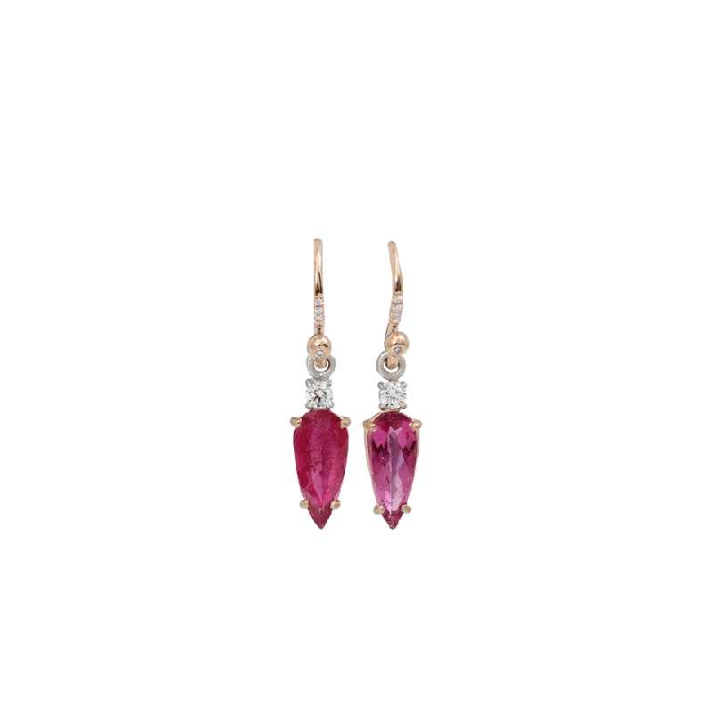 Animal Print Drop Earrings for Fun -Limited Edition Pink Tourmaline Earrings