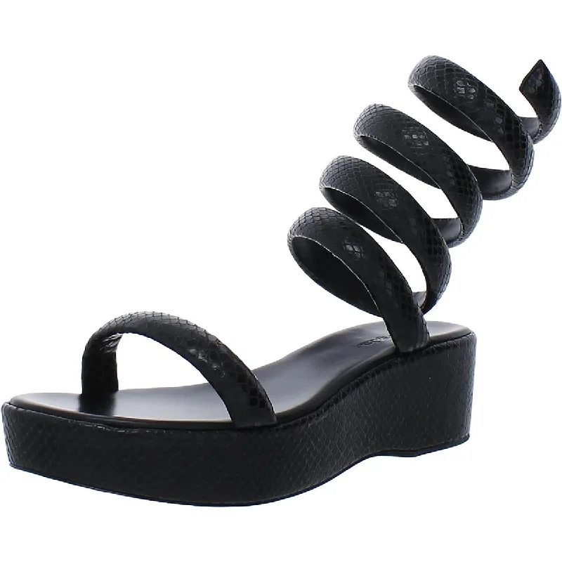 Polyester Dresses for Durable -Cult Gaia Womens Gabi Leather Dressy Platform Sandals