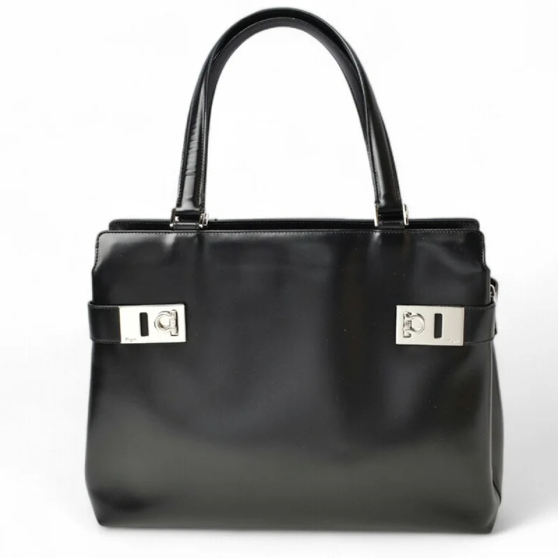 Handle bags with neutral leather for elegance -Salvatore Ferragamo  Leather Shoulder Bag Tote Bag (Pre-Owned)