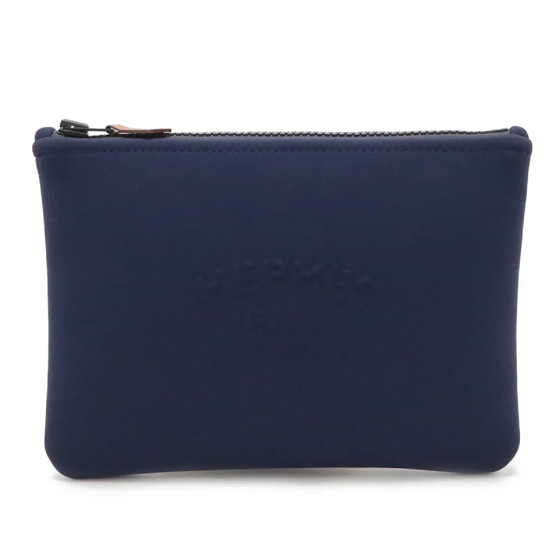 Handle bags with soft velvet for luxury -Hermes  Polyamide 80% Clutch Bag Pouch (Pre-Owned)