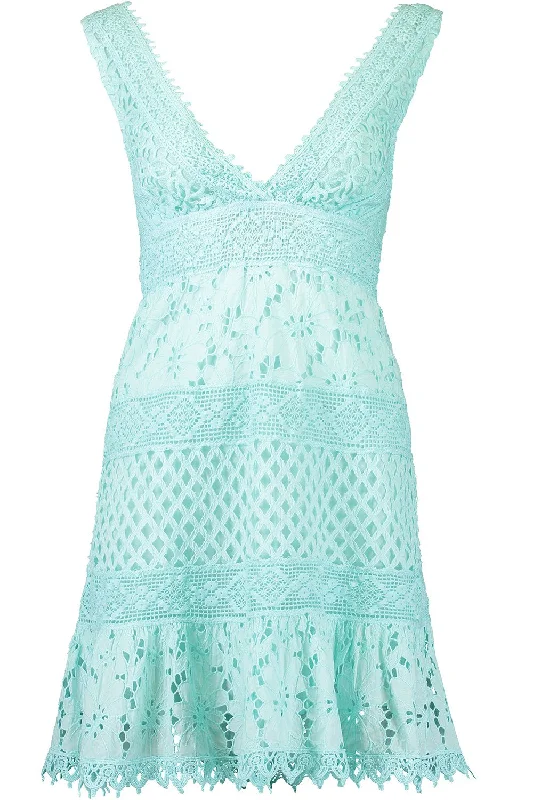 Lace Dresses for Delicate -Barite Dress - Acqua