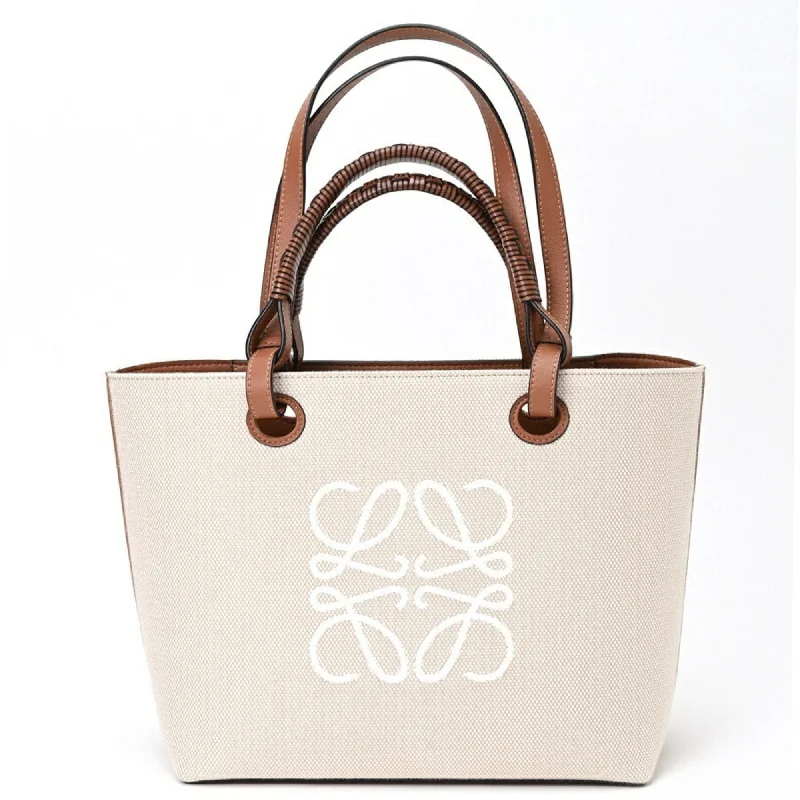 Handle bags with expandable sides for flexibility -Loewe Jacquard Leather Tote Bag (Pre-Owned)