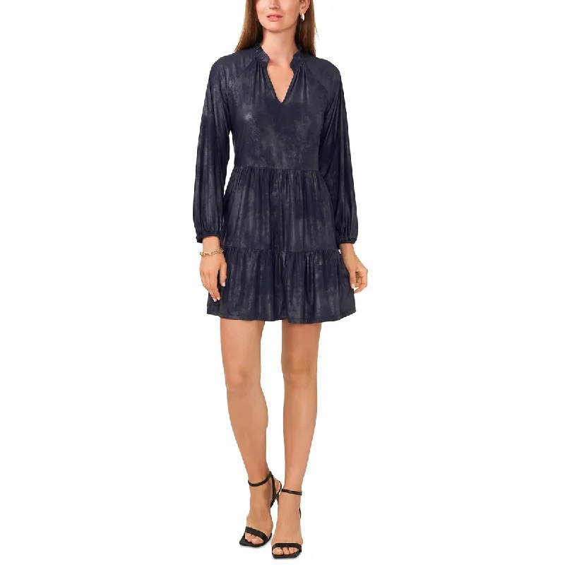 Work Dresses for Professional -MSK Womens Ruffled Mini Babydoll Dress