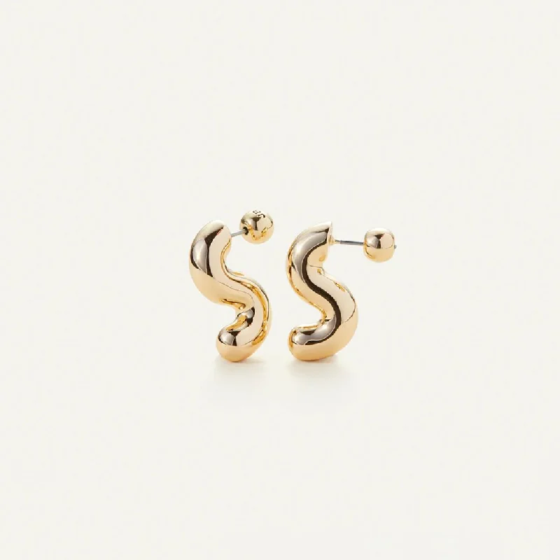 Drop Earrings with Animal Motifs -Ola Earrings Small (Gold)