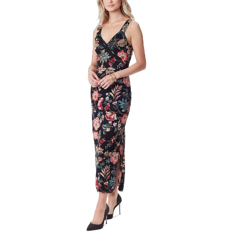 Ethnic Dresses with Tribal Design -Jessica Simpson Womens Rosalyn Floral Sleeveless Maxi Dress