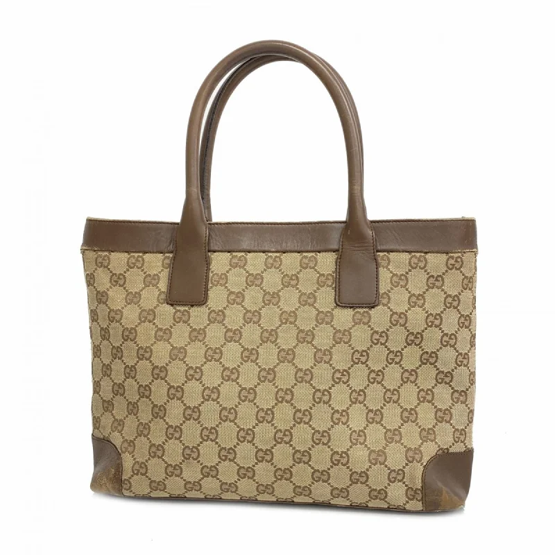 Vegan leather handle bags for eco-friendly chic -Gucci   Canvas Tote Bag (Pre-Owned)