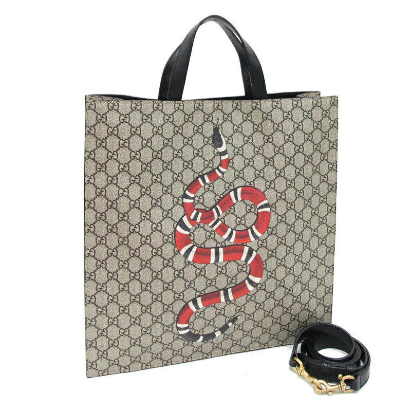 Handle bags with bohemian tassel embellishments -Gucci    Color Gg Supreme Handbag Tote Bag (Pre-Owned)