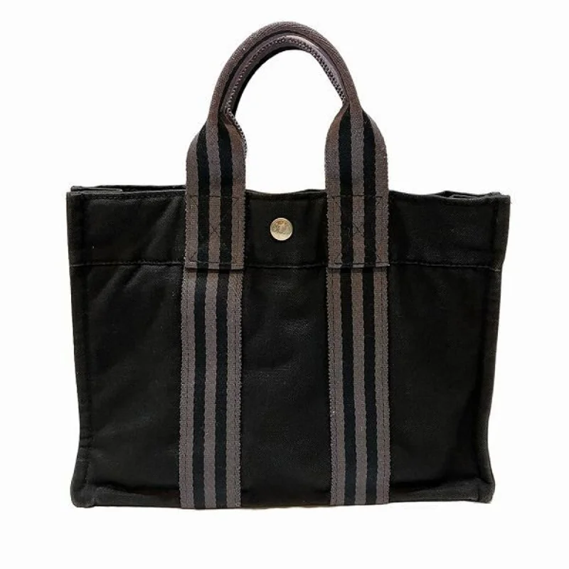 Foldable handle bags for easy storage convenience -Hermes  Canvas Handbag Tote Bag (Pre-Owned)