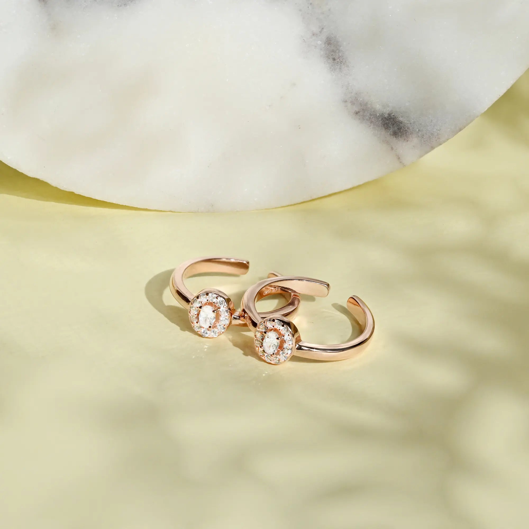 Rings with engraved constellations for stargazers -Centered Stone Toe Rings