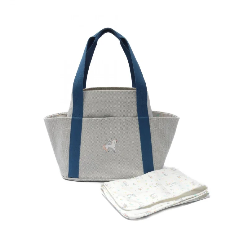 Handle bags with structured shapes for class -Hermes blue  Toile H Tote Bag (Pre-Owned)