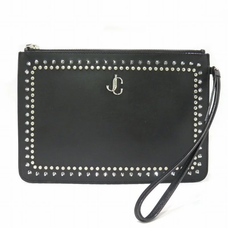 Handle bags with reinforced stitching for durability -Jimmy Choo  Leather Clutch Bag (Pre-Owned)