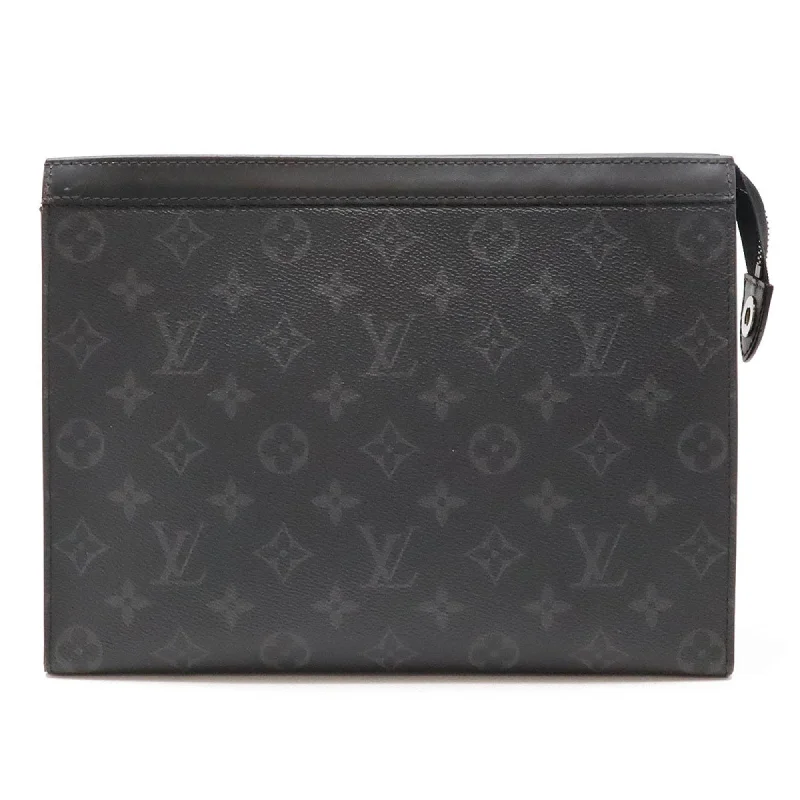 Handle bags with seasonal prints for holidays -Louis Vuitton Monogram Eclipse   Monogram Eclipse Clutch Bag Pochette (Pre-Owned)