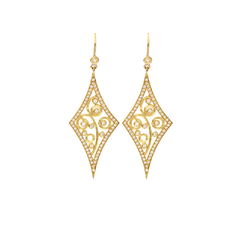 Drop Earrings for Christmas Party -Diamond Shape Earrings