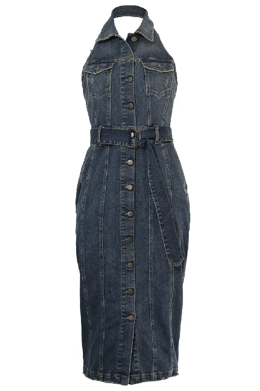 Geometric Dresses for Modern -Logan Denim Dress