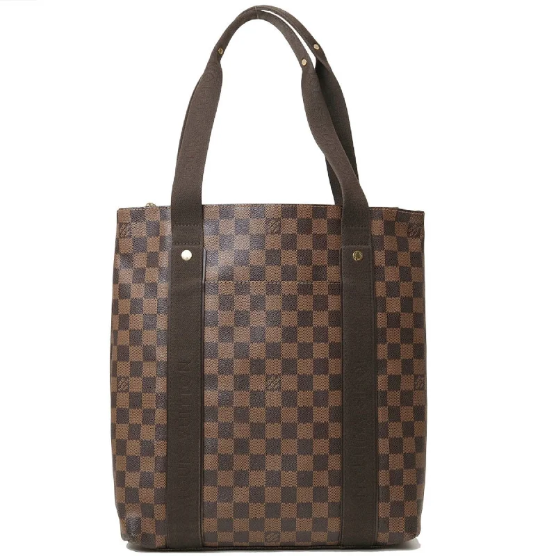 Handle bags with sleek hardware for sophistication -Louis Vuitton Damier Canvas Ebene Damier Canvas Tote Bag (Pre-Owned)