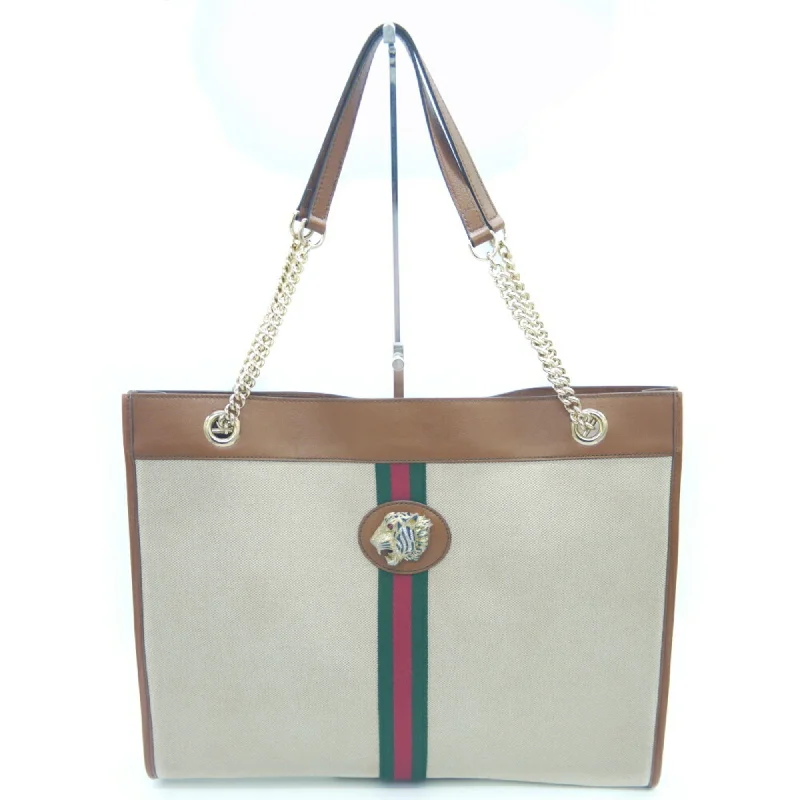 Handle bags with spacious pockets for travel -Gucci  Canvas Tote Bag (Pre-Owned)