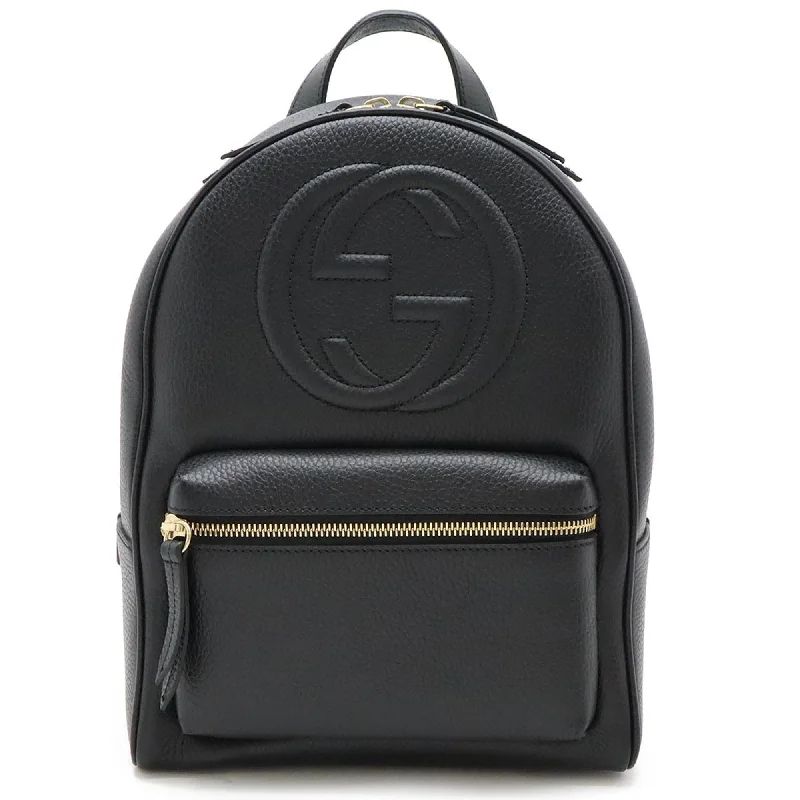 Handle bags with modern cutouts for style -Gucci Soho  Leather Backpack (Pre-Owned)