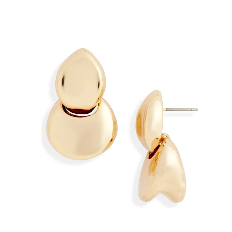 Drop Earrings with Floral Motifs -Arlo Drop Earrings (Gold)