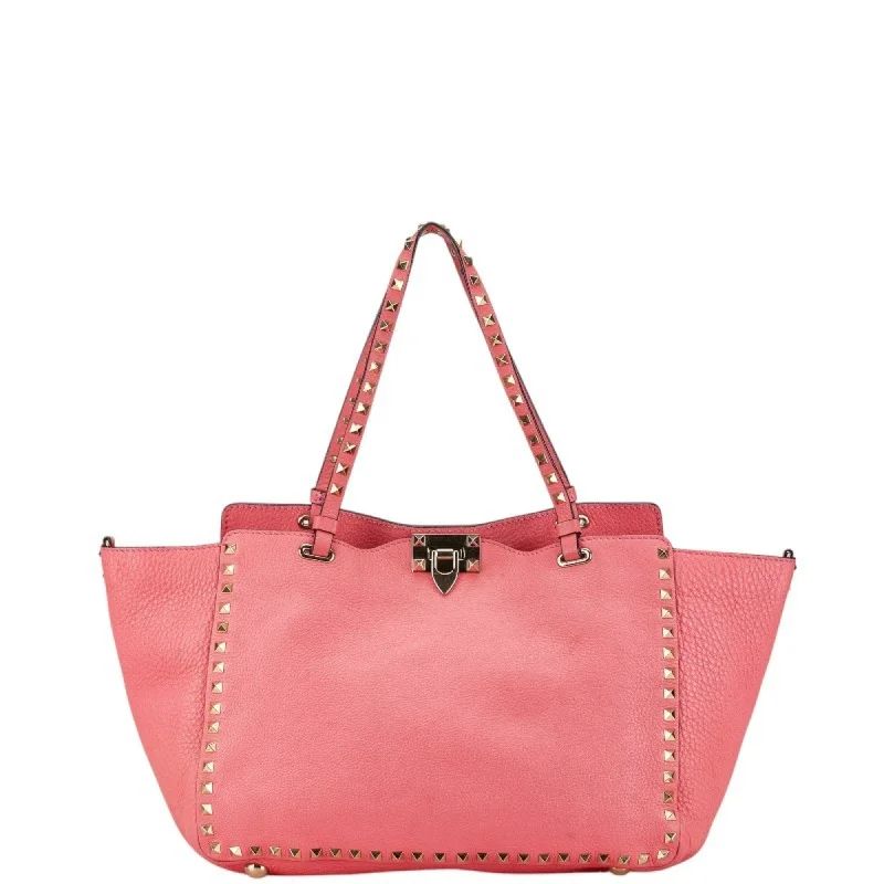 Handle bags with sleek silhouettes for fashion -Valentino  Leather Shoulder Bag Tote Bag (Pre-Owned)