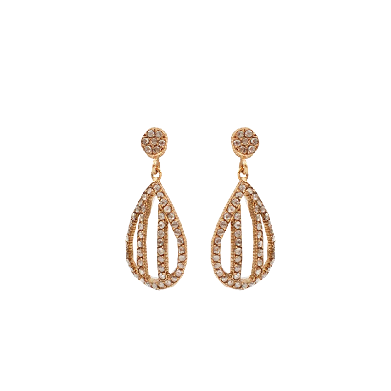 Drop Earrings for Mother's Day -Lilah Small  Diamond Cage Earrings