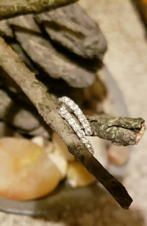 Rings with hammered silver for rustic appeal -Rhinestone Big Toe Ring