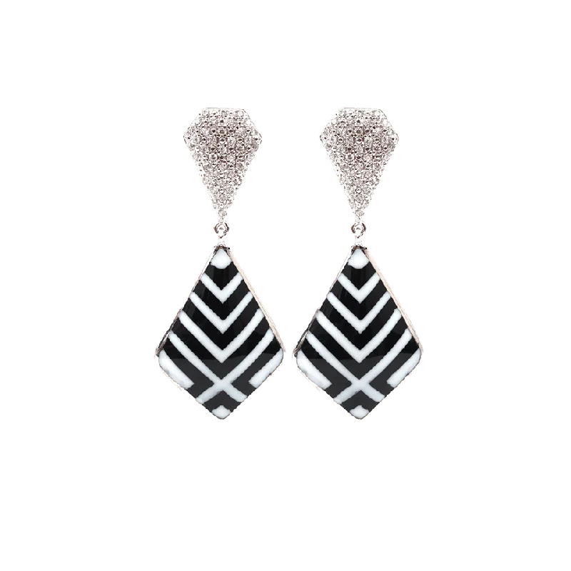 Drop Earrings for Bridesmaids Look -Chevron Imperial Earrings