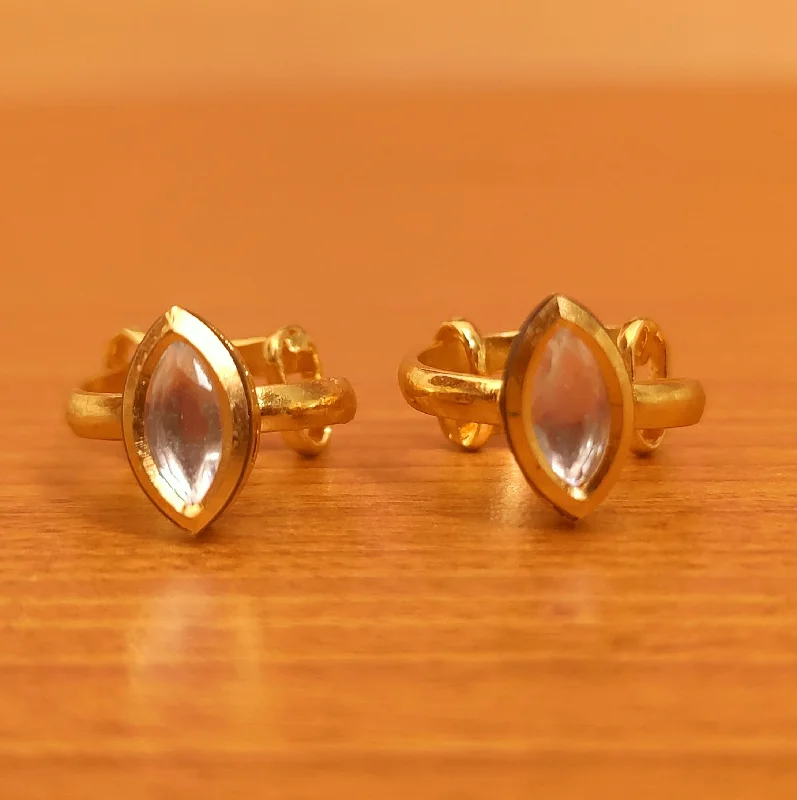 Rings with blue quartz for cool tones -MARQUESE KUNDAN MEENAKARI ADJUSTABLE TOE RING