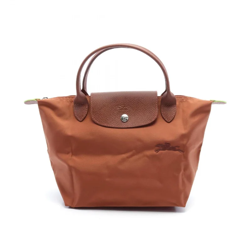 Handle bags with soft linings for protection -Longchamp  Nylon Leather Tote Bag