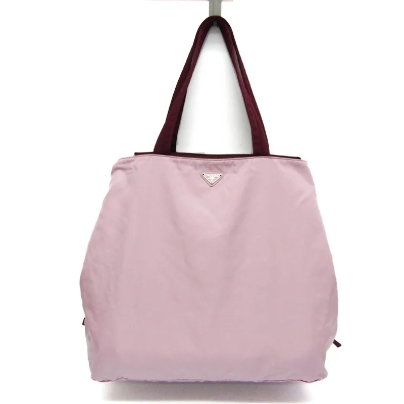 Handle bags with holiday themes for festivities -Prada   pink Nylon Canvas Tote Bag (Pre-Owned)