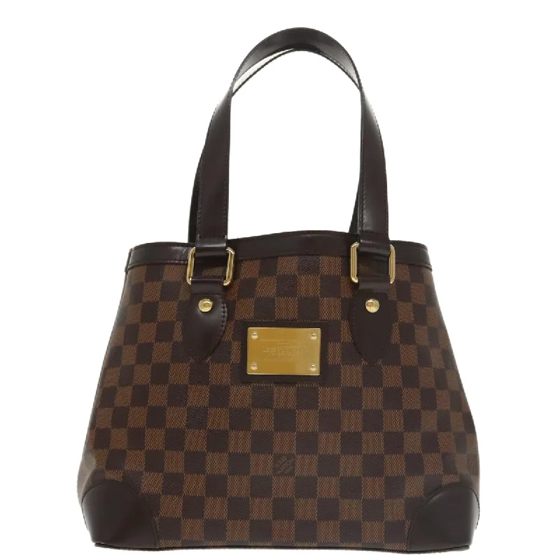 Handle bags with hidden pockets for security -Louis Vuitton Hampstead  Canvas Tote Bag (Pre-Owned)