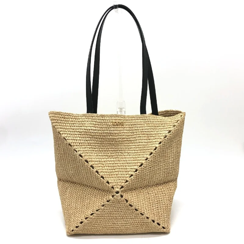 Handle bags with sleek zippers for closure -Loewe  Raffia Tote Bag (Pre-Owned)