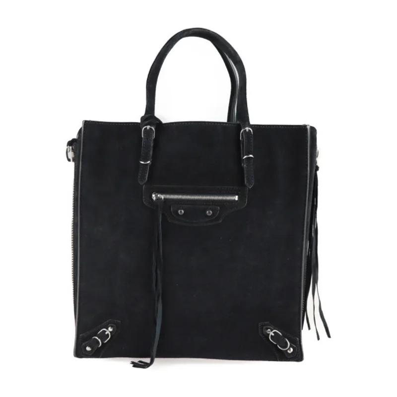 Handle bags with sleek silhouettes for fashion -Balenciaga Paper  Suede Handbag Tote Bag (Pre-Owned)